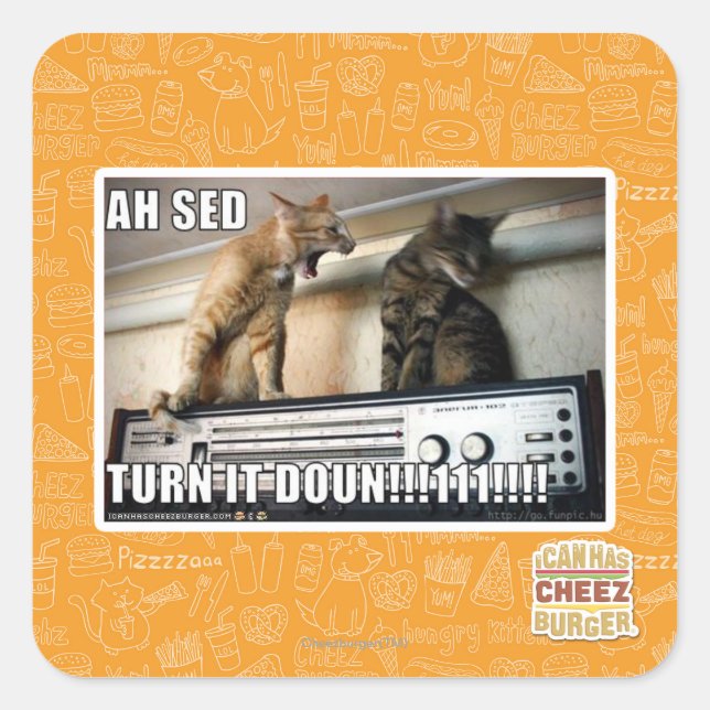Ah Sed Dreh es ab! Quadratischer Aufkleber (Vorderseite)