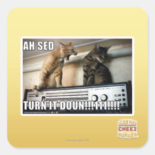 Ah Sed Dreh es ab! Quadratischer Aufkleber