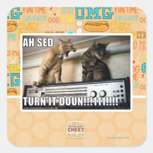 Ah Sed-Drehung es unten!! Quadratischer Aufkleber