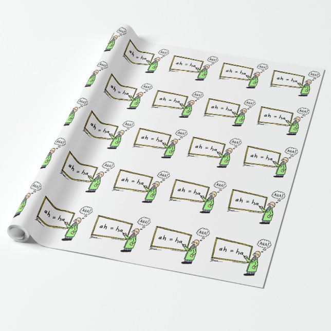 AHA! Cartoon Wrapping Paper Geschenkpapier (Ungerollt)