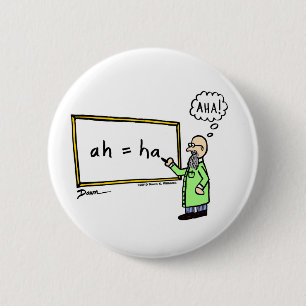Aha! Schaltfläche Cartoon Button