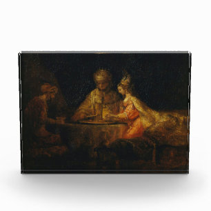 Ahasuerus Haman Esther Rembrandt Biblical Barock Fotoblock