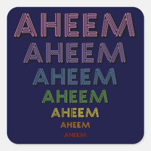 Aheem mantra quadratischer aufkleber