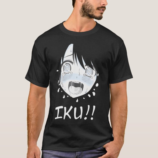 Ahegao Face Anime Manga Hentai Girl Iku T-Shirt (Vorderseite)