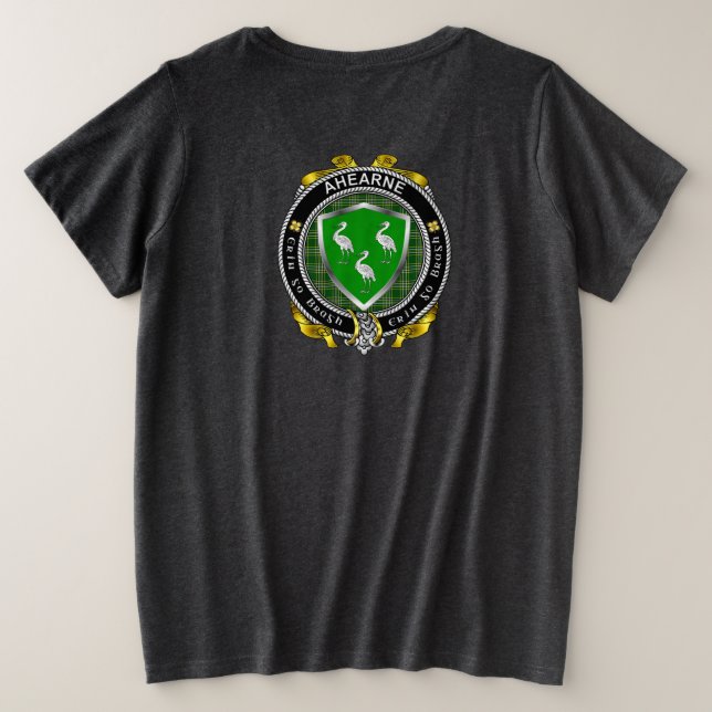 Aherne/Aherne Irish Shield Women Große Größe T-Shirt (Design Rückseite)