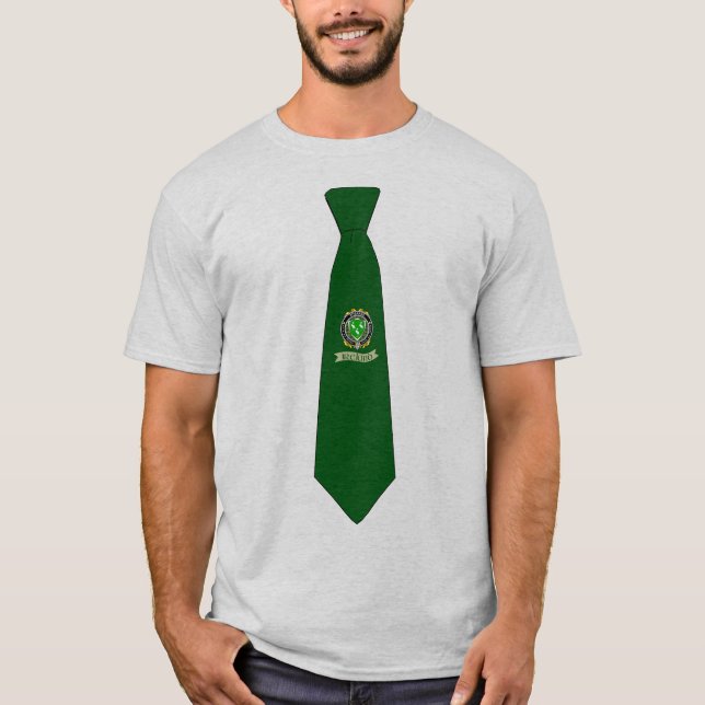 Aherne Irish Abzeichen Necktie T - Shirt (Vorderseite)