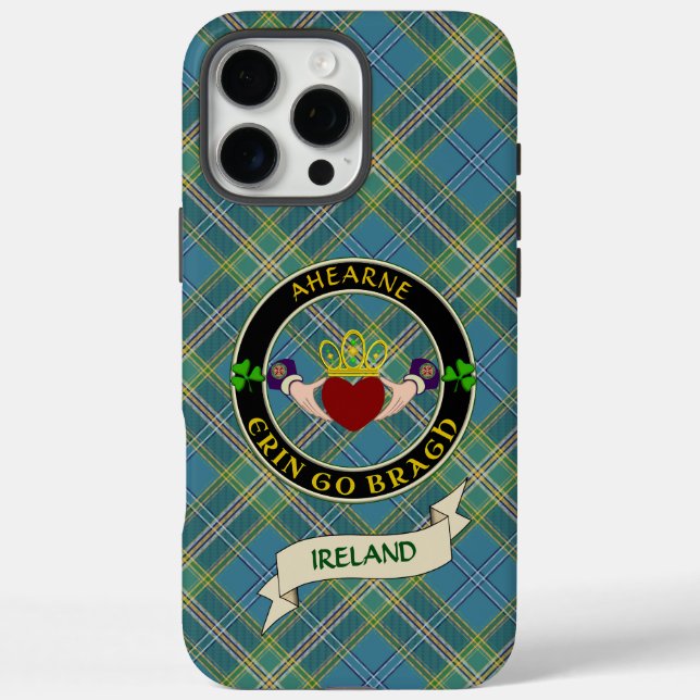 Aherne Irish Claddagh Personalisiert Case-Mate iPhone Hülle (Rückseite)