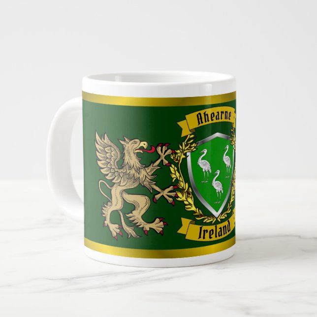 Aherne Irish Shield & Griffins Jumbo-Tasse (Vorderseite Links)