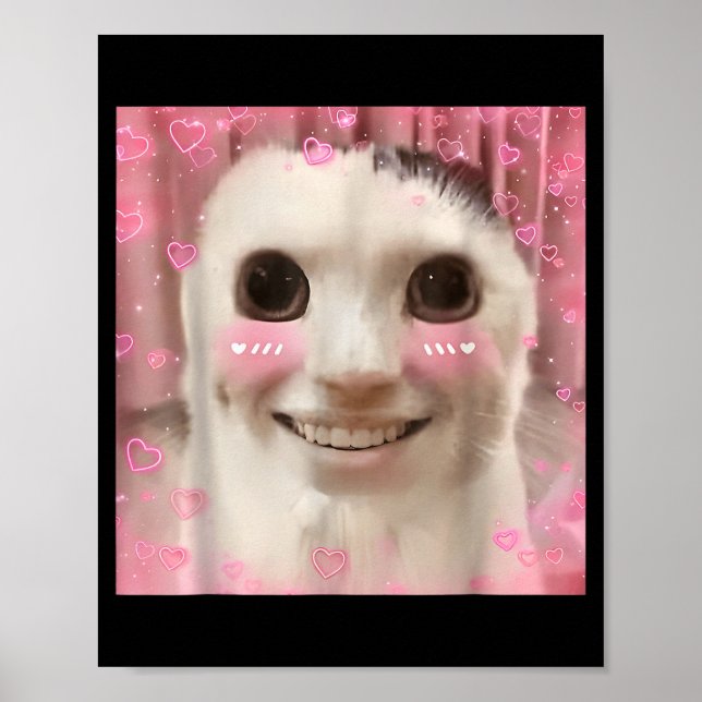 Ahh Cat Meme Dank Cursed Weirore Funny Dank Meme  Poster (Vorne)