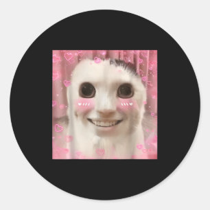 Ahh Katzen-Meme Dank Verflucht Weirore Lustig Dank Runder Aufkleber