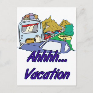 Ahh Vacation Camping Postkarte