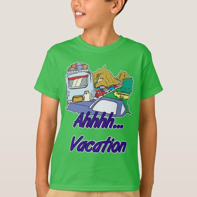 Ahh Vacation Camping T-Shirt (Vorderseite)