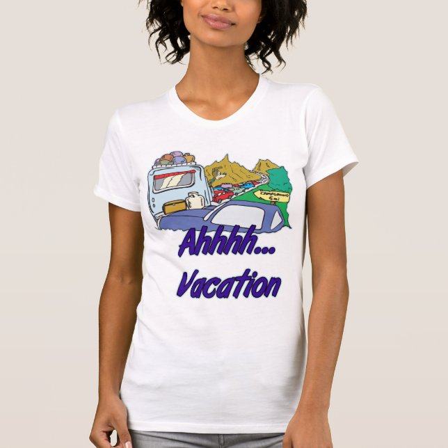 Ahh Vacation Camping T-Shirt (Vorderseite)