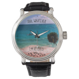 Ahh, was auch immer ich bin müde Tropical Beach Bo Armbanduhr