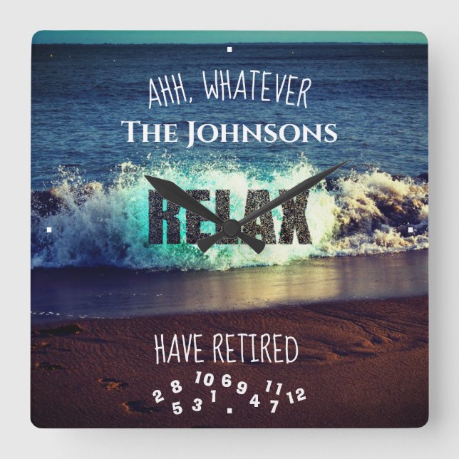 Ahh, was auch immer irgendein Name hat eine ermüde Quadratische Wanduhr (Vorderseite)