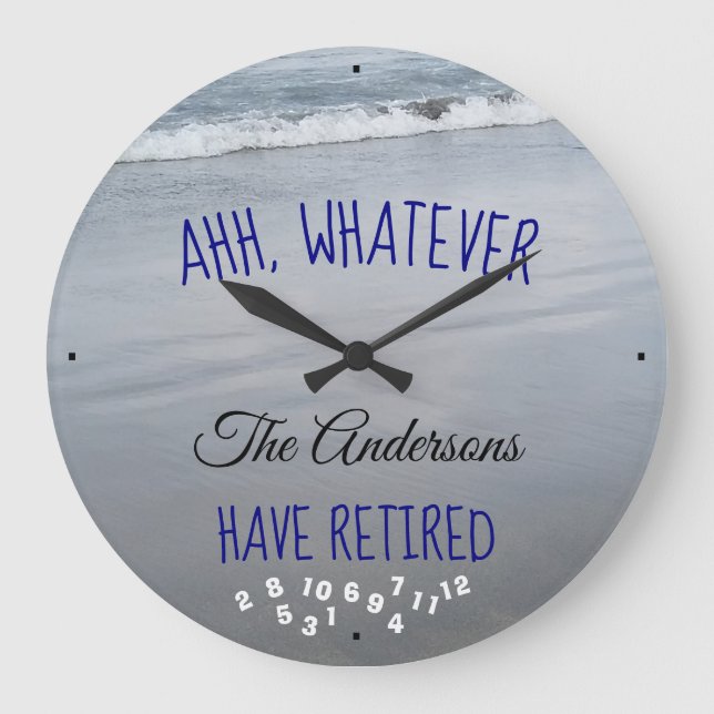 Ahh, was auch immer jeder möglicher Familienname Große Wanduhr (Vorderseite)