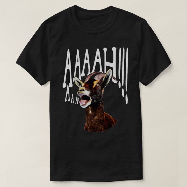 Ahhh schrie Ziege Geschenk Funny Goat Lover T-Shirt (Design vorne)