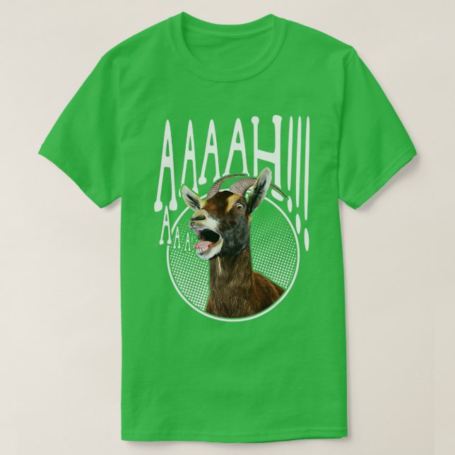 Ahhh Screaming Goat Gift Funny Goat Lover Screamin T-Shirt (Design vorne)