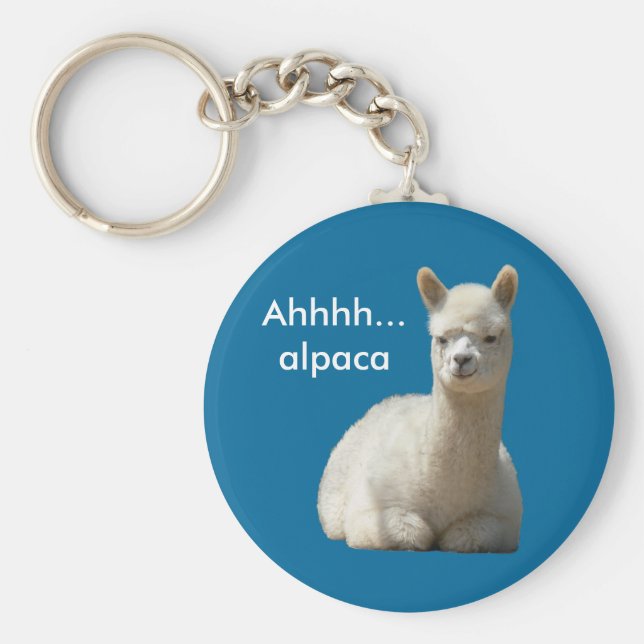 Ahhhh Alpaca Keychain Schlüsselanhänger (Vorne)