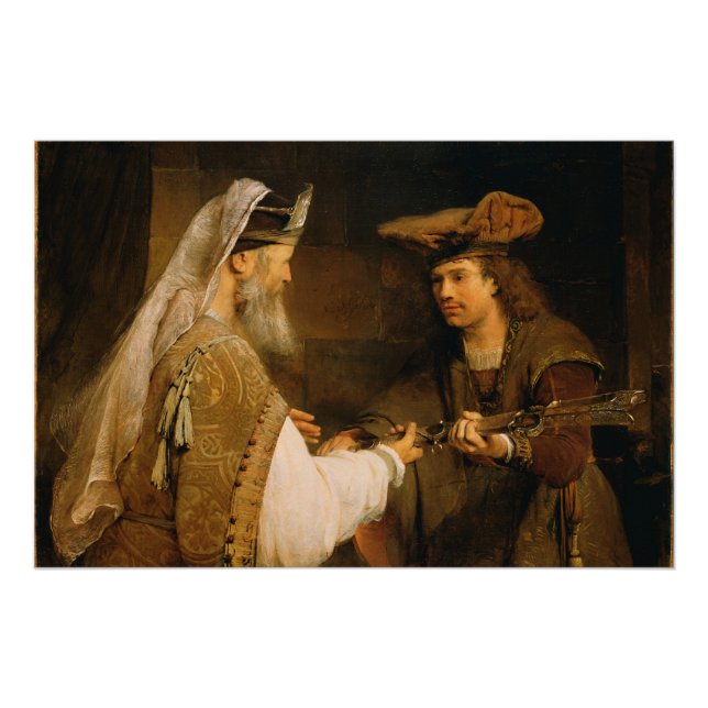 Ahimelech, der David das Schwert von Goliath gibt Poster (Vorderseite)