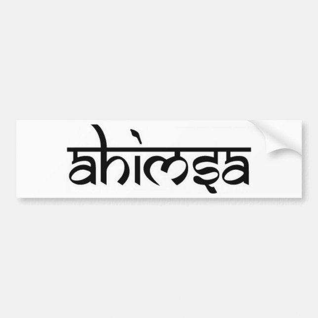 Ahimsa - अहिंसा - buddhistische Lehre Autoaufkleber (Vorne)