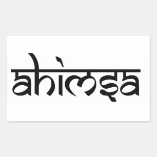 Ahimsa - Buddhist und Hindu Tenet Rechteckiger Aufkleber