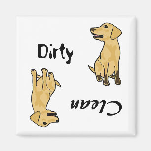 AHL - Yellow Labrador Dirty Paws Magnet