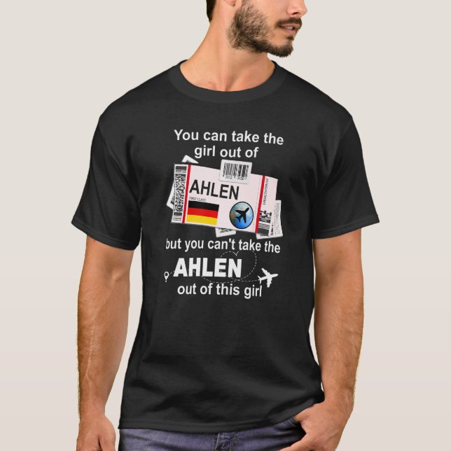 Ahlen Boarding Pass  Ahlen Girl  Ahlen T-Shirt (Vorderseite)