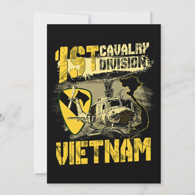 Ähm1 Huey Helicopter 1st Cavalry Division Vietnam  Einladung (Vorderseite)