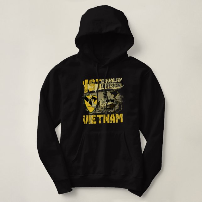Ähm1 Huey Helicopter 1st Cavalry Division Vietnam  Hoodie (Design vorne)