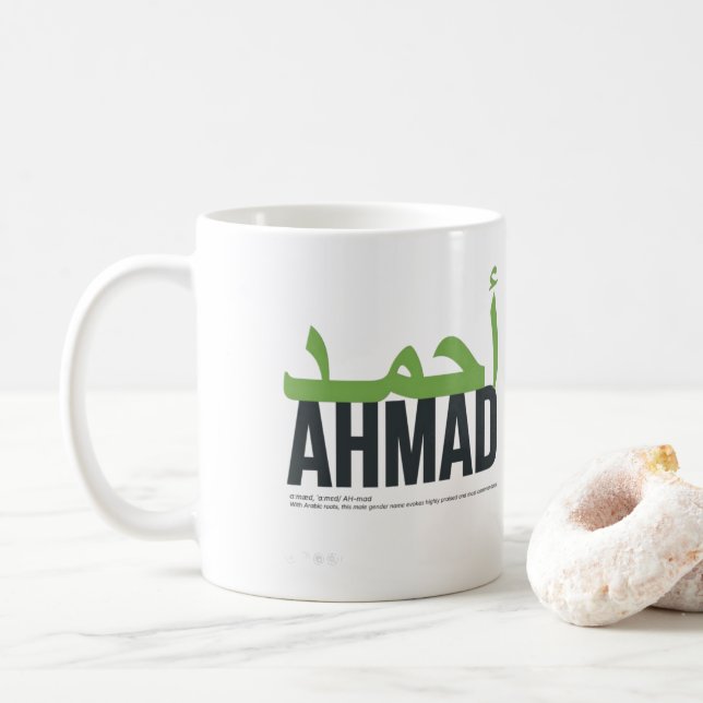 Ahmad Name Pronunciation and Bedeutung Kaffeetasse (Mit Donut)