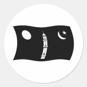 Ahmadiyya-Bewegungs-Flaggen-Aufkleber Runder Aufkleber