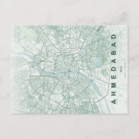 Ahmedabad Indien Stadtplan Minimales Design