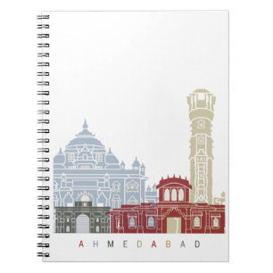 Ahmedabad-Skyline-Poster Notizblock