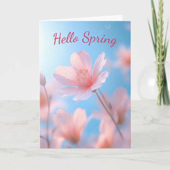 Ahmet Hands Hallo Frühling Schöne Grußkarte  Karte (Vorderseite)