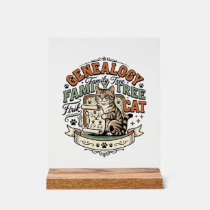 Ahnenforschung Familienbaum Katze Genealogie Famil Acrylschild