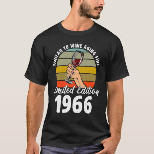 Ähnlich wie das Weinalter, Geboren 1966 56. Retro T-Shirt