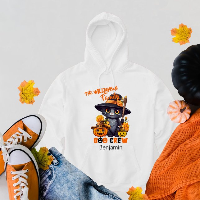 Ähnlicher Familienname Halloween Cat Pumpkin Hoodie (Von Creator hochgeladen)