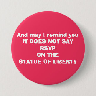 Ahnungslos gegen Immigrations-Verbot Button