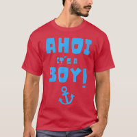 Ahoi ist ein Junge Pirate Gender Reveal Party Preg