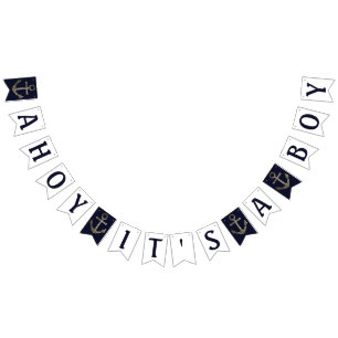 Ahoi ist es eine Jungen-SeeBabyparty Wimpelkette
