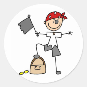 Ahoi kameradschaftlicher Piraten-Aufkleber Runder Aufkleber