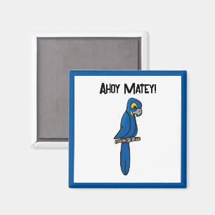 Ahoi Matrosen-Papagei-Cartoon, Lustiger Ara-Vogel Magnet