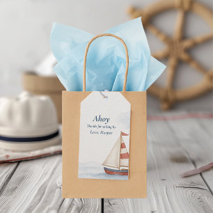 Ahoi Nautischer Geburtstag Danke Segelboot Party Geschenkanhänger