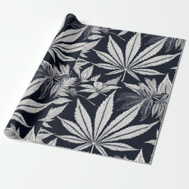 Ahorn am Mitternacht: Design des Party im Schwarzw Geschenkpapier