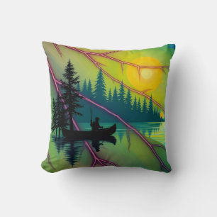 Ahorn Aurora Kanu Fluss Führung Morgendämmerung Kissen