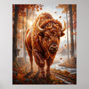 Ahorn Bison Zucker Wälder Poster
