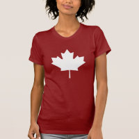 Ahorn-Blatt-Piktogramm-T - Shirt