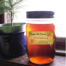 Ahorn-Blätter Ahornsirup-Produktetikett