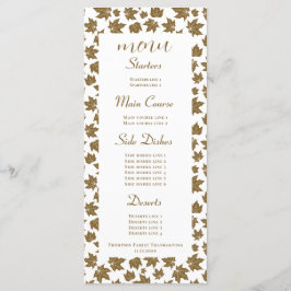 Ahorn-Blätter Dankbarer Erntedank Brunch Abendesse Menükarte